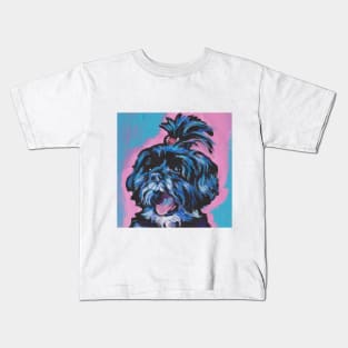 Shih Tzu Bright colorful pop dog art Kids T-Shirt